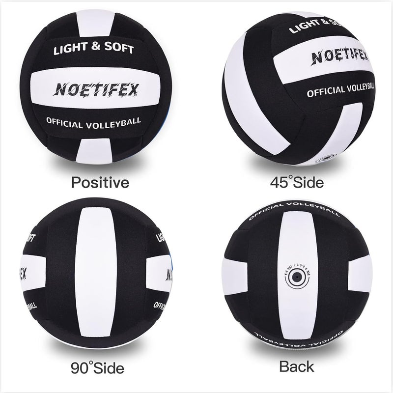 Noetifex كرة طائرة ناعمة - كرة طائرة خفيفة من قماش ناعم للتدريب الداخلي آمنة وهادئة للأطفال والمبتدئين في المنزل والفناء (غير منفوخة) - Image 2